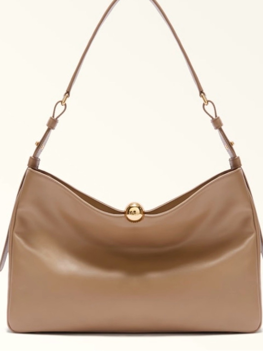 Furla Sfera Soft Shoulder Bag Toffee Tan Leather
